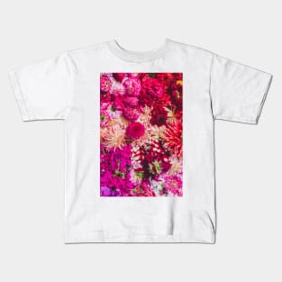 Vibrant Colorful Flowers Kids T-Shirt